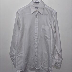 Christian Dior White Striped Button Down Size 15